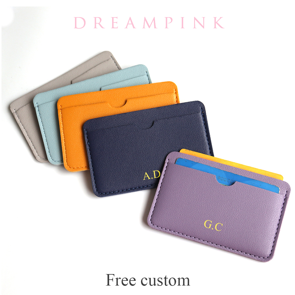 Card Holder Slim Case - Custom Logo Small Card Holder Personalized