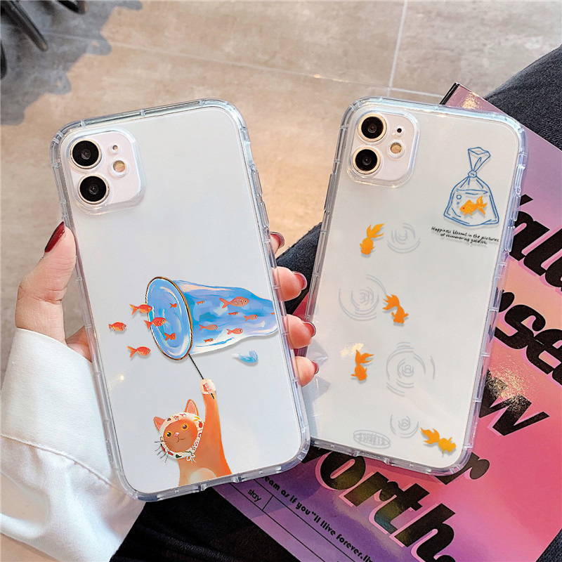 Phone Cases For Iphone 11 - Lovely Fishes Clear Phone Case For