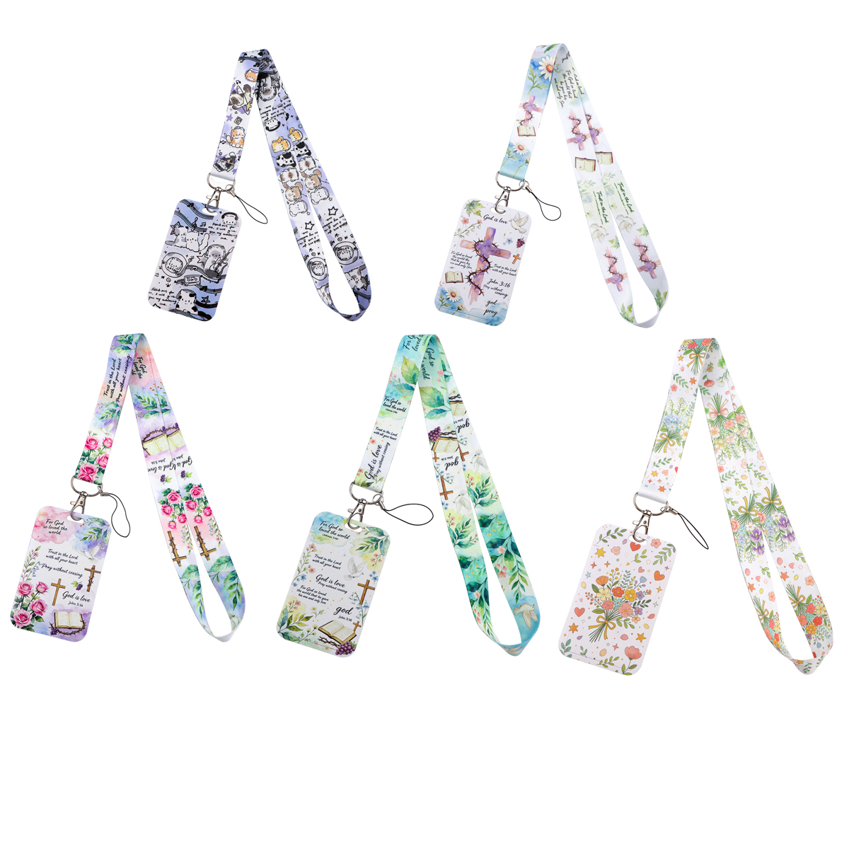 Phone Cases Officeworks - Floral Cross Print Phone Lanyard with