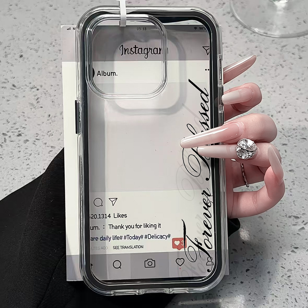 Phone Cases Durable - Forever Blessed Simple Clear Phone Case
