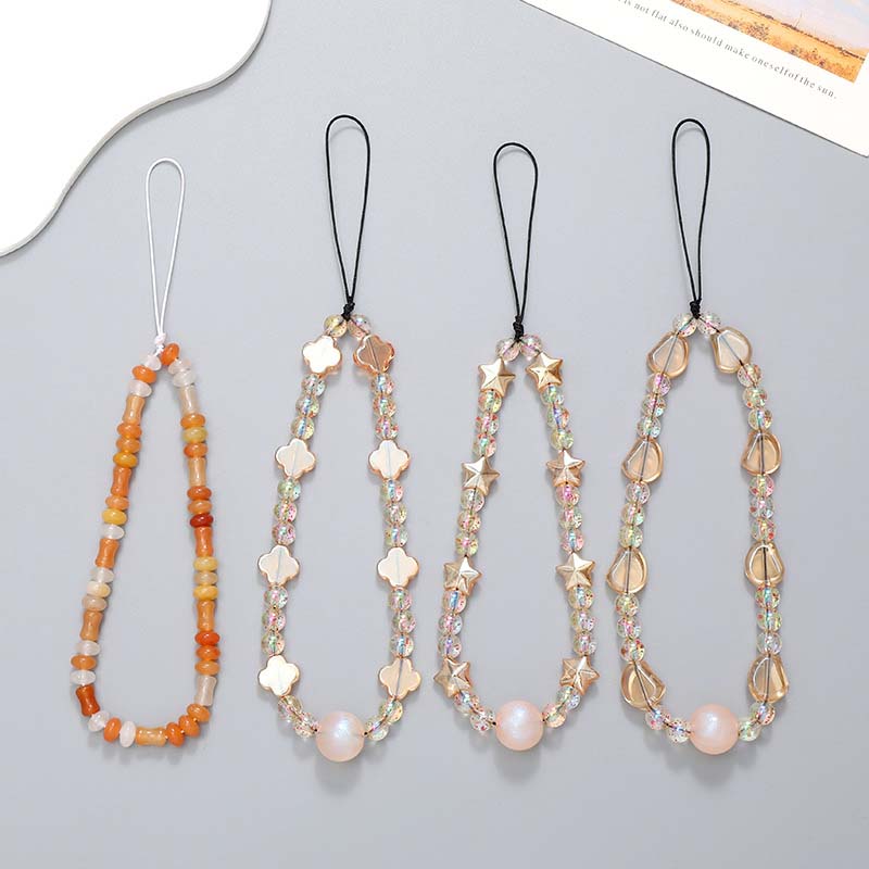Phone Cases With Pictures - Fashion Crystal Star Beaded Phone Chain