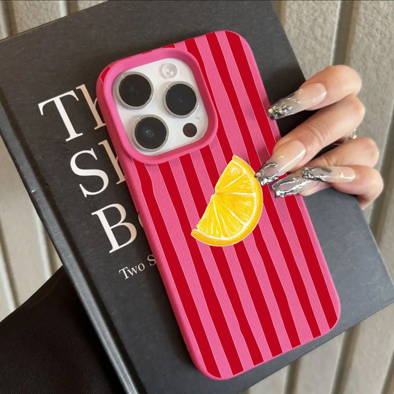 Phone Cases Durable - Fashion Lemon Pattern TPU Silicone Phone