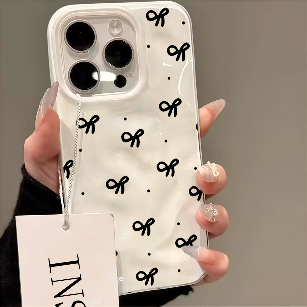 Phone Cases Durable - 3D Water Ripple Red Heart Print