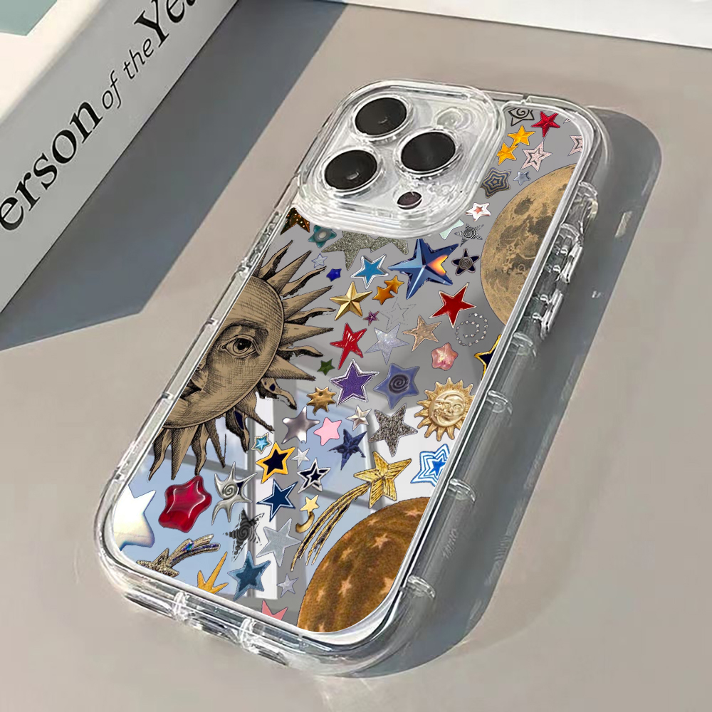 Phone Cases Mous - Celestial Gold Glitter Mirror Phone Case