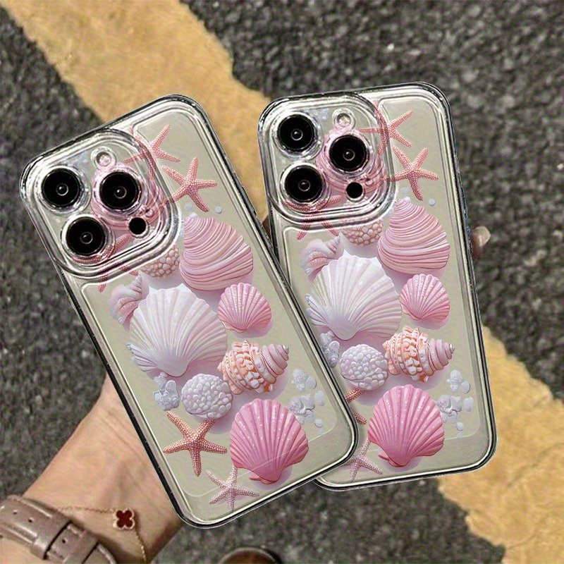Phone Cases Durable - Trendy Pink Seashell Phone Case For