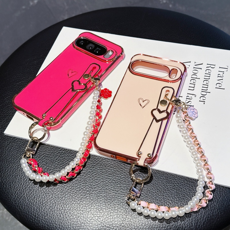 Phone Cases Google Pixel 10 - Trendy Plating Glossy Pure Color Silicone