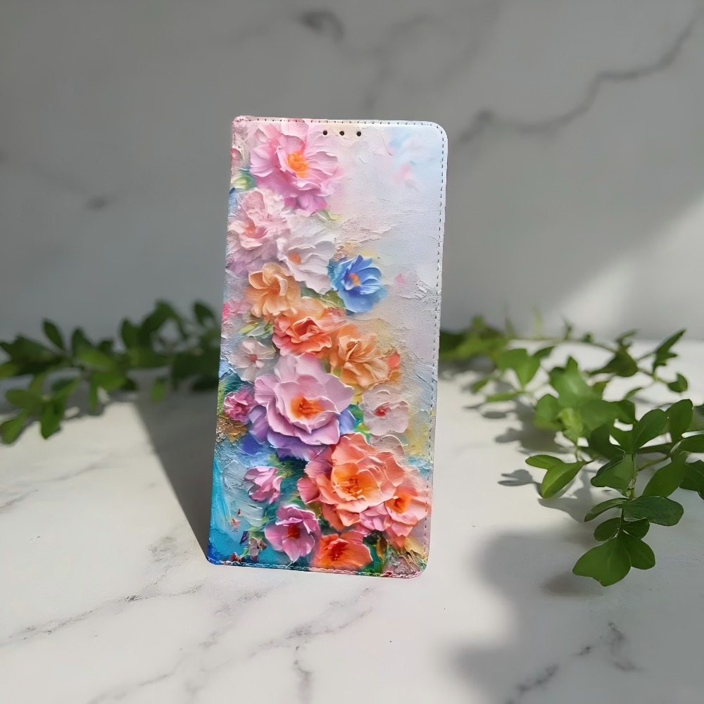 Phone Cases For Samsung Galaxy - Painted Magnetic Flip Leather Wallet Case