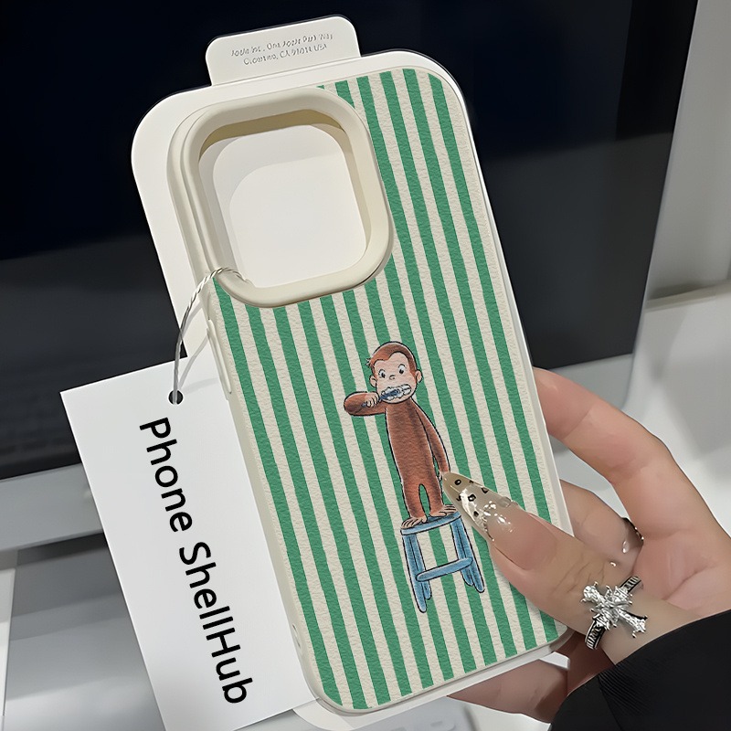 Phone Cases Mous - Green Striped Toothbrush Monkey Lichee Pattern