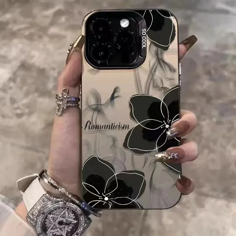 Phone Cases Wholesale - Vintage black floral Phone Case For