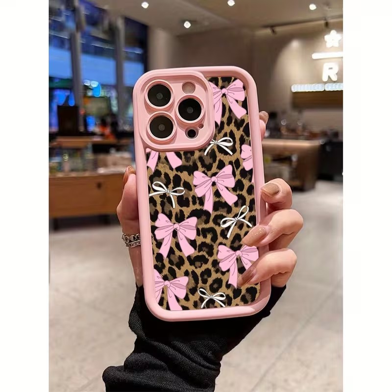 Phone Cases Mous - Leopard Print Bow Phone Case For