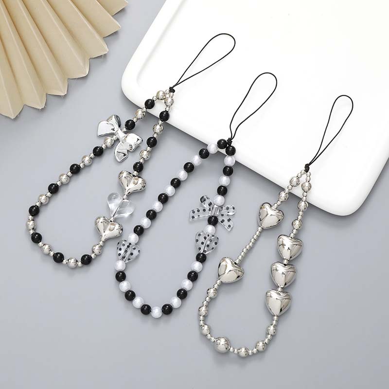 Phone Cases With Pictures - Fashion Love Bow Beaded Phone Chain