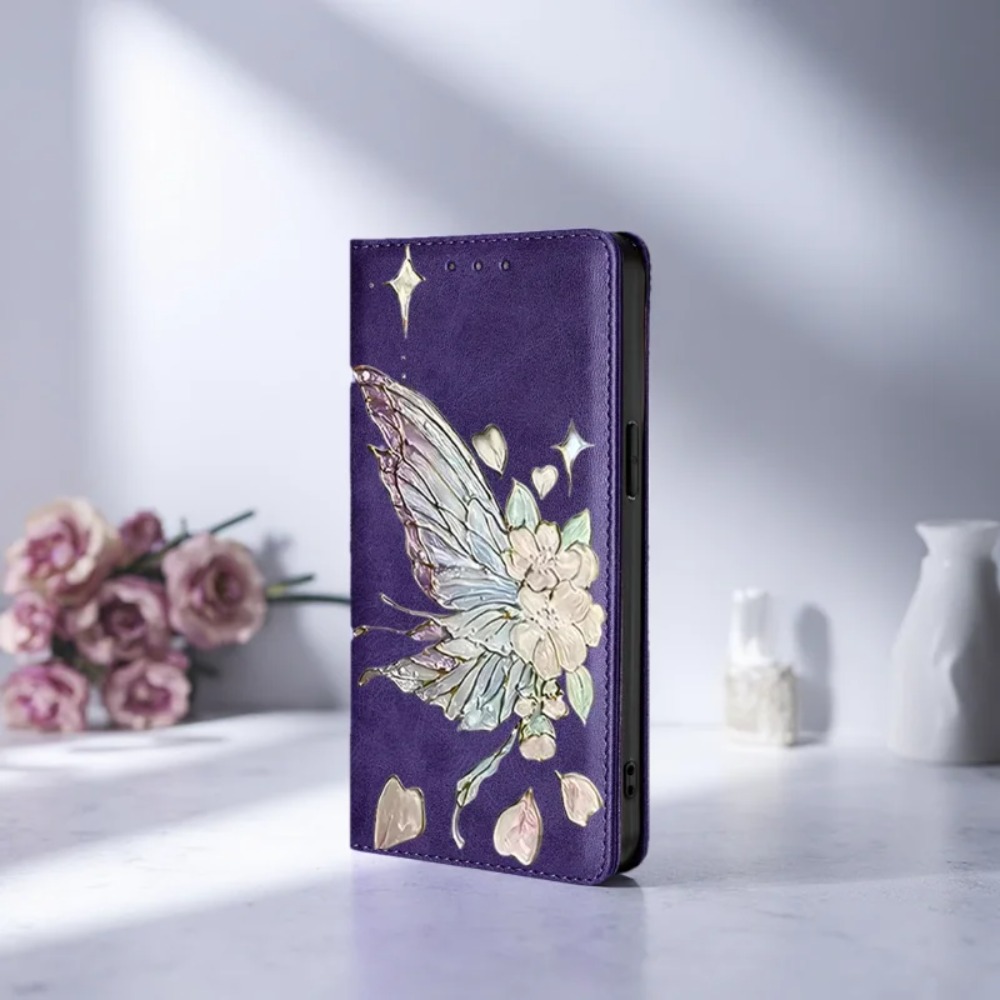 Phone Cases Samsung Galaxy - Painted Magnetic Flip Leather Wallet Case