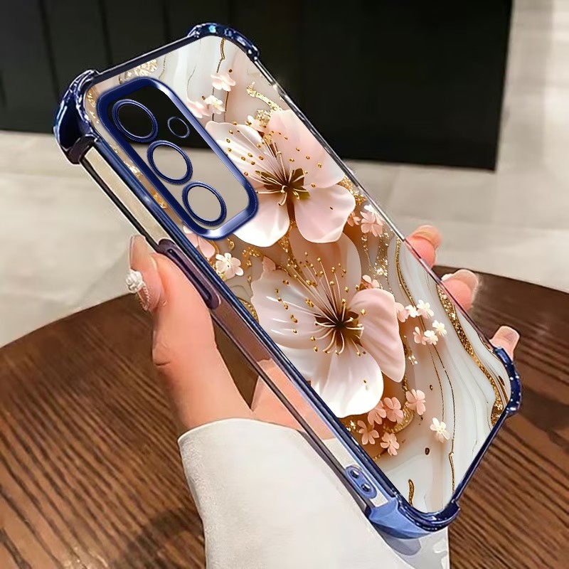 Electroplated Flower Clear Pho - đánh giá và giá Phone Cases For Samsung Galaxy
