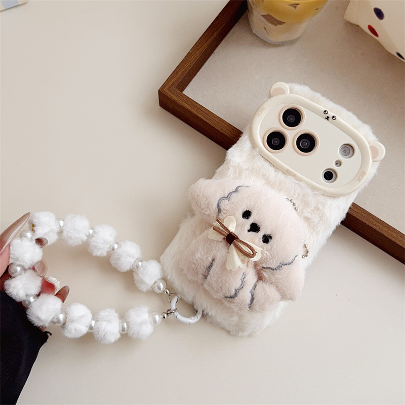 3D Cartoon Bowknot Puppy Warm  - đánh giá và giá Phone Cases For Iphone 11