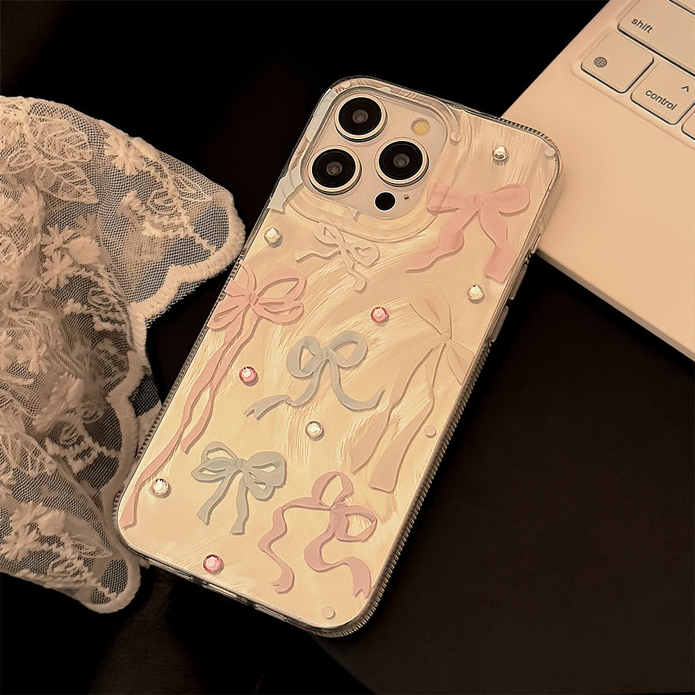 Korean Colorful Bowknot Diamon - đánh giá và giá Phone Cases Durable