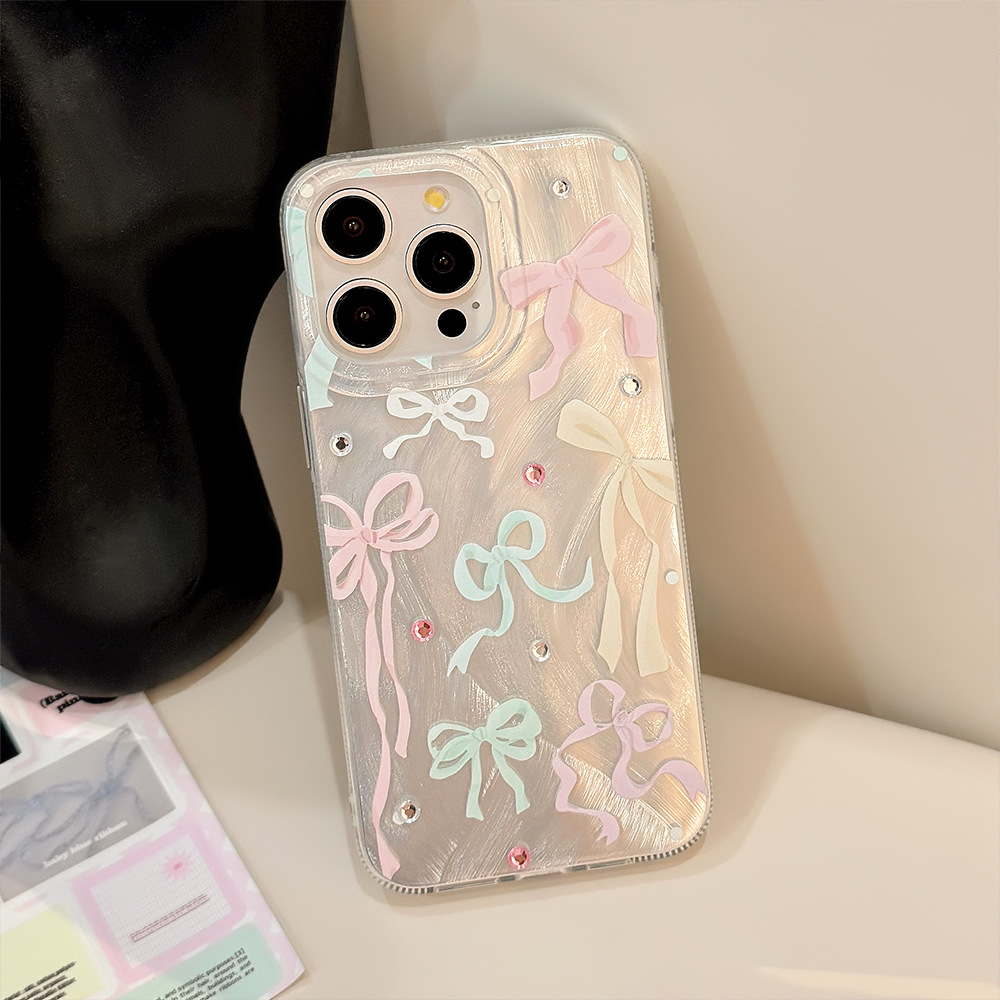 Korean Colorful Bowknot Diamon - đánh giá và giá Phone Cases Durable