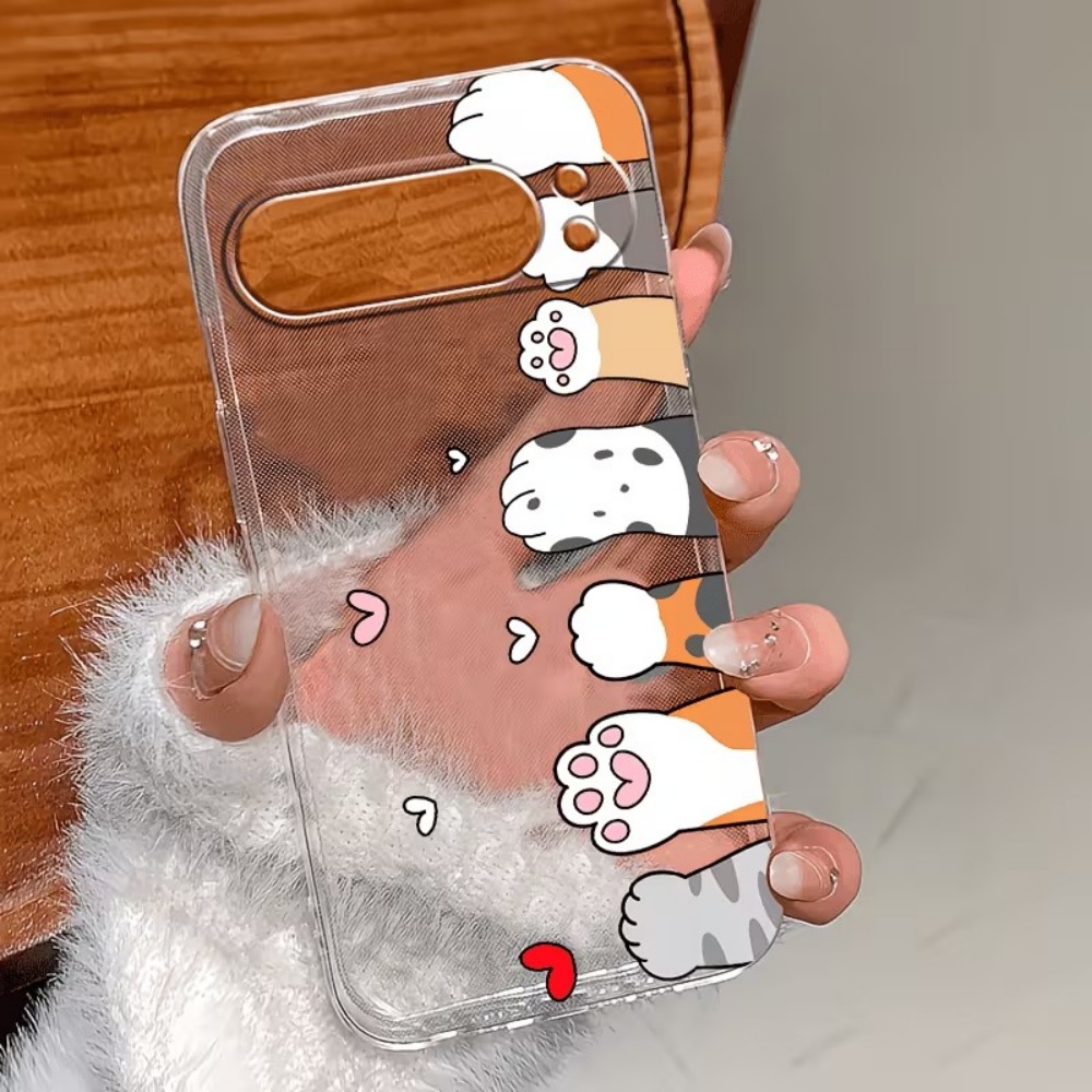 Cartoon Cat Paw Print Crystal  - đánh giá và giá Phone Cases Google Pixel 10
