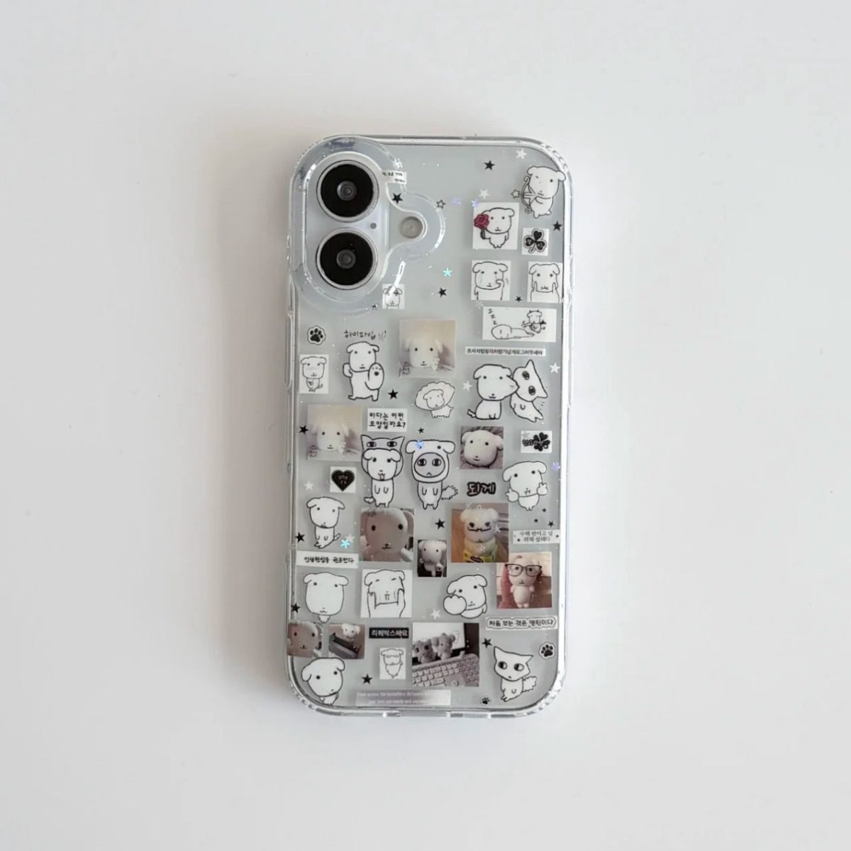 Kawaii Puppy Illustration Glit - đánh giá và giá Glitter Shockproof Case