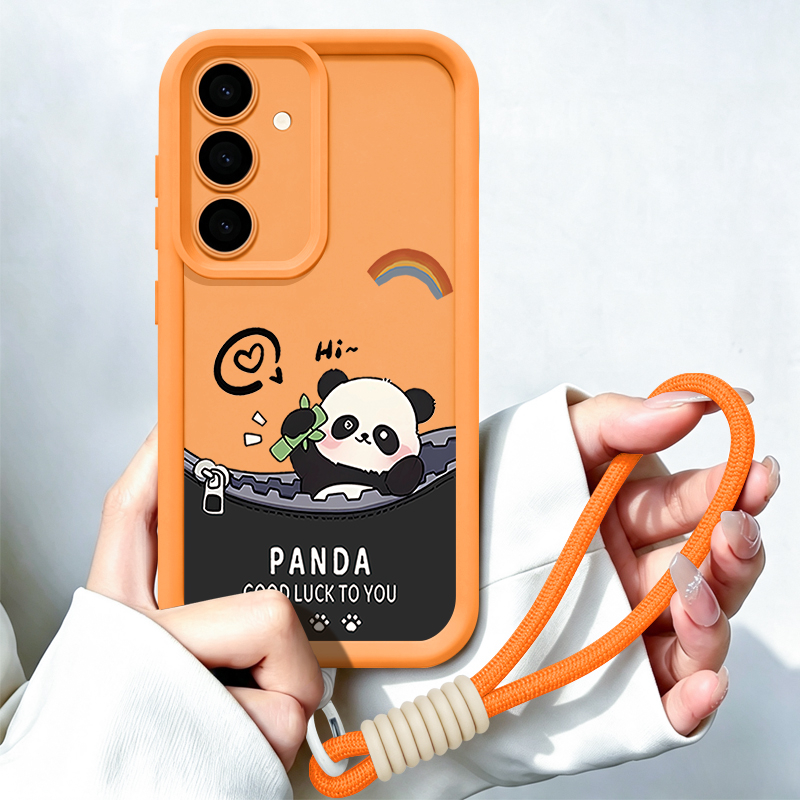 Cartoon Panda Pattern Lanyard  - đánh giá và giá Phone Cases Samsung Galaxy