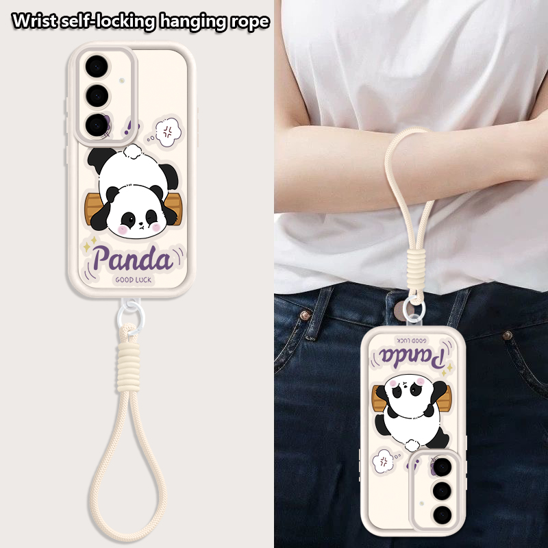Cartoon Panda Pattern Lanyard  - đánh giá và giá Phone Cases Samsung Galaxy