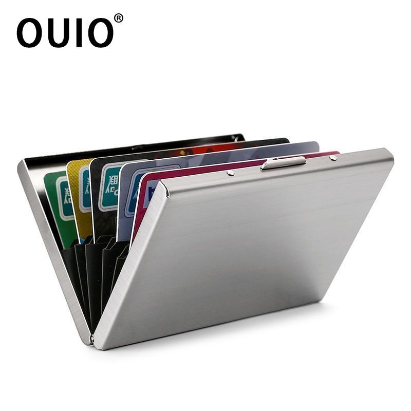 OUIO ​RFID Blocking Stainless  - đánh giá và giá Card Holder Slim Case