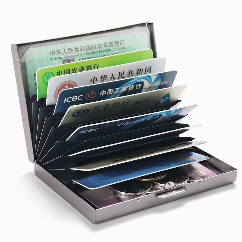 OUIO ​RFID Blocking Stainless  - đánh giá và giá Card Holder Slim Case