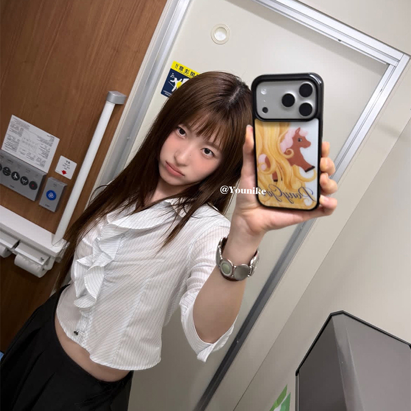 Korean Ins Retro Cute Long Hai - đánh giá và giá Phone Cases Durable