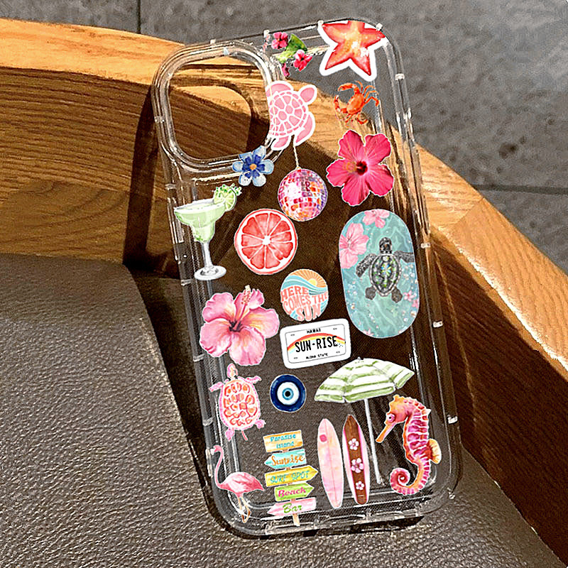Flower Surfboard Print Clear C - đánh giá và giá Phone Cases Mous
