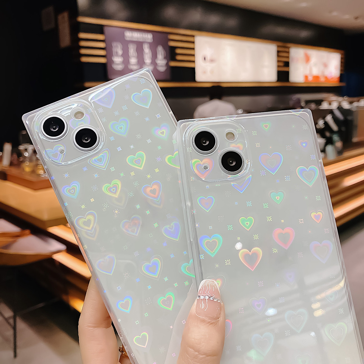 Heart Pattern Phone Case Compa - đánh giá và giá Glitter Shockproof Case