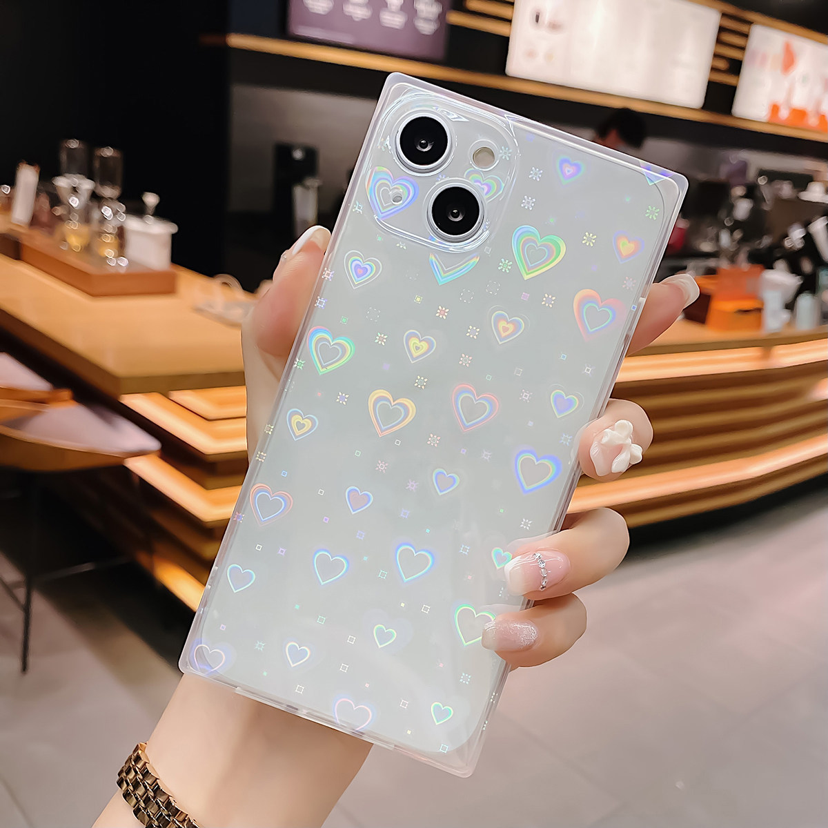 Heart Pattern Phone Case Compa - đánh giá và giá Glitter Shockproof Case