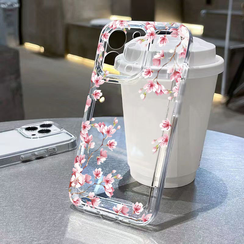 Pink Flower Design Transparent - đánh giá và giá Phone Cases Best