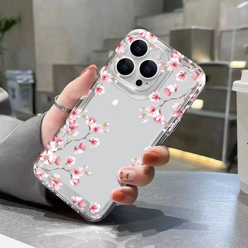 Pink Flower Design Transparent - đánh giá và giá Phone Cases Best
