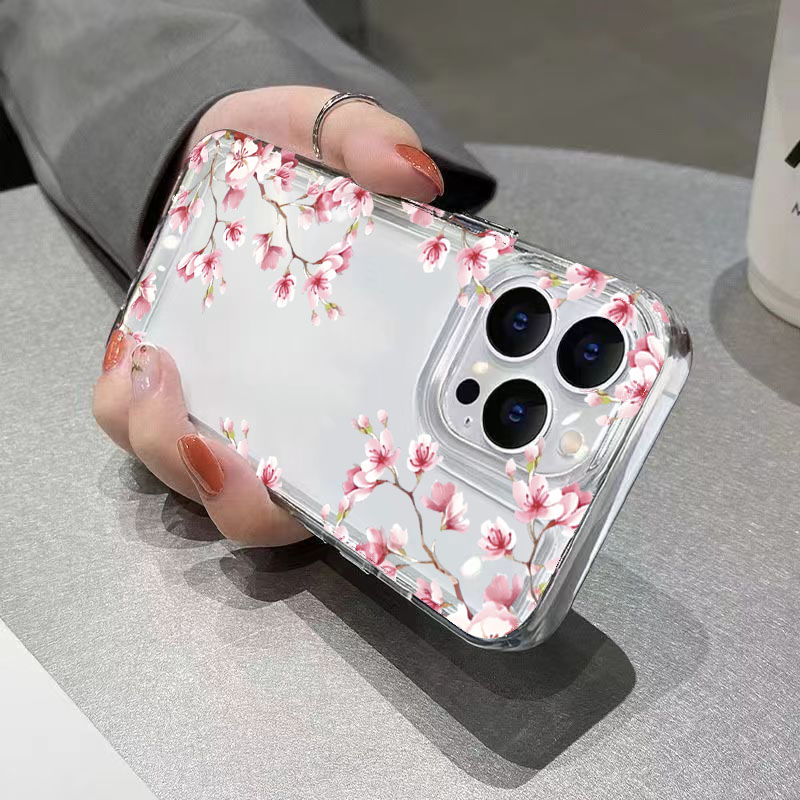 Pink Flower Design Transparent - đánh giá và giá Phone Cases Best
