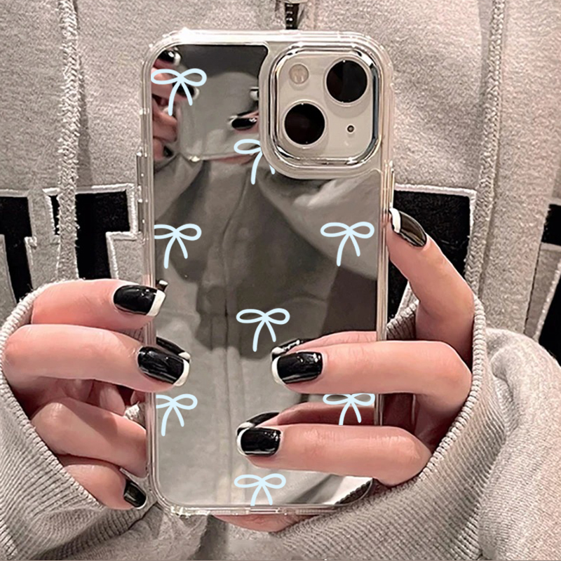Light Blue Bow Mirror Phone Ca - đánh giá và giá Phone Cases Durable