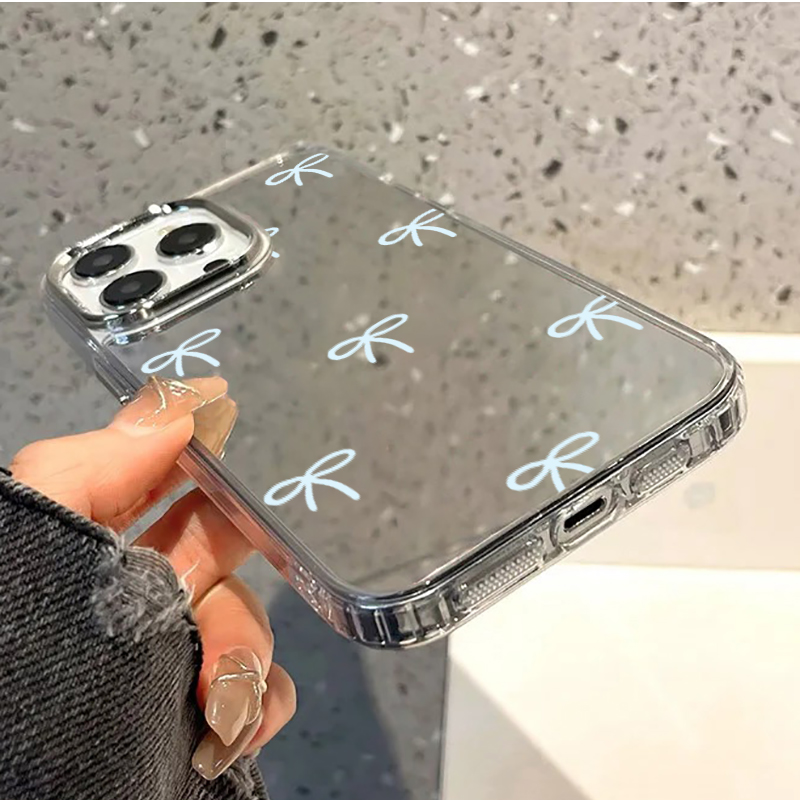 Light Blue Bow Mirror Phone Ca - đánh giá và giá Phone Cases Durable