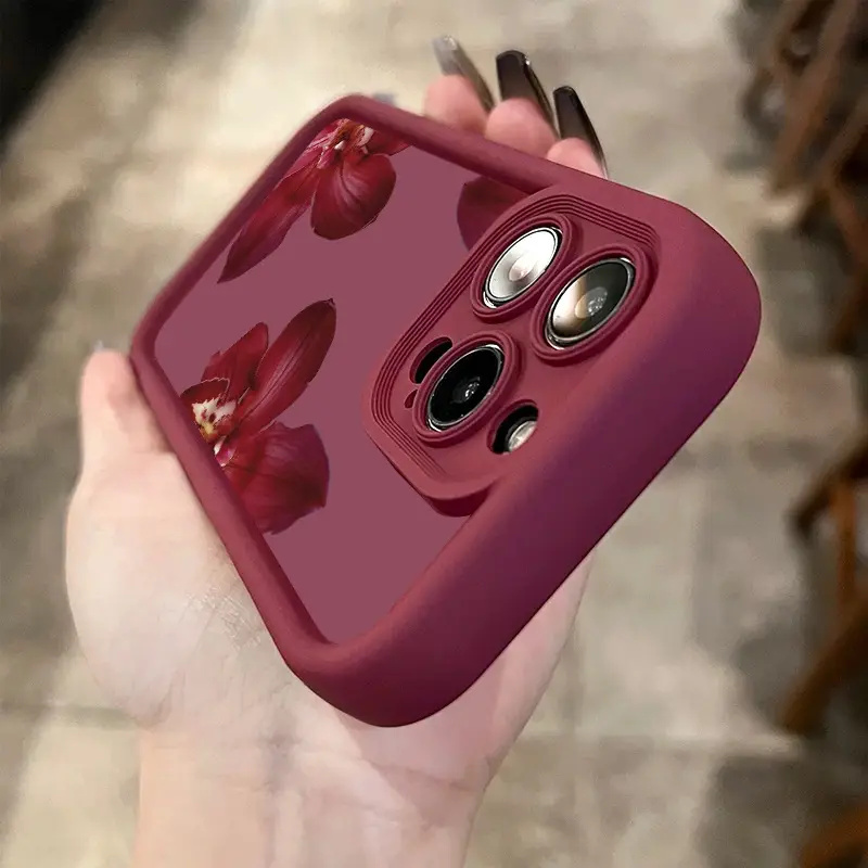 Wine Red Orchid Flower Pattern - đánh giá và giá Phone Cases Mous