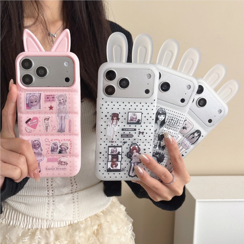 Japanese Y2K Cute Bunny Ear Ph - đánh giá và giá Phone Cases Anime