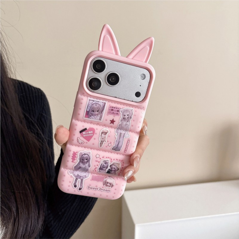 Japanese Y2K Cute Bunny Ear Ph - đánh giá và giá Phone Cases Anime